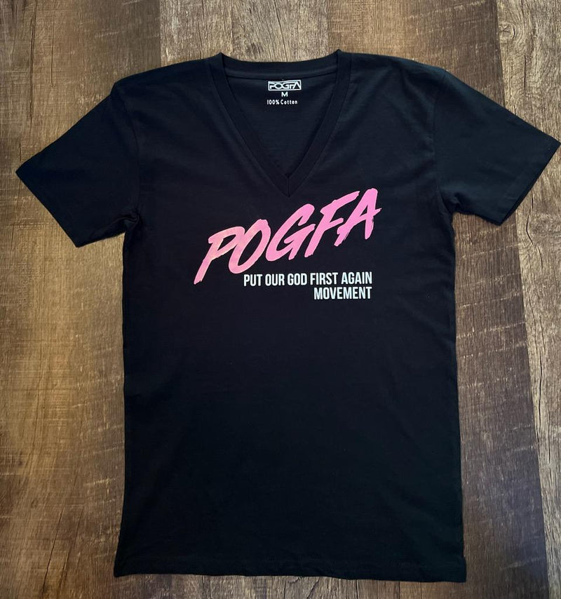 Signature POGF V-Neck Tee Pink